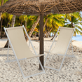 thumbnail image 4 of Magshion Foldable Beach Chairs Set of 2, Aluminum Frame Camping Seats with Adjustable Backrest, Beige, 4 of 9