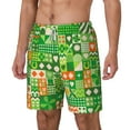 thumbnail image 2 of Balery St Patrick's Day6 Mens Swim Trunks Swim Shorts for Men Quick Dry Inseam Beach Shorts with Compression Liner Pocket-Large, 2 of 9