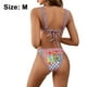 thumbnail image 2 of Trajes de baño para mujer, microbikini sexy con estampado floral, conjuntos de dos piezas, traje de baño bandeau, parte superior de baño, varios tamaños, 2 of 7