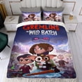 thumbnail image 4 of Gremlins: El Lote Salvaje Conjunto de sábanas temático, trío de piezas, cómodo y amigable con la piel, diseño único, regalo de decoración para el hogar para familiares, amigos y fans,135cm *200cm, 4 of 6