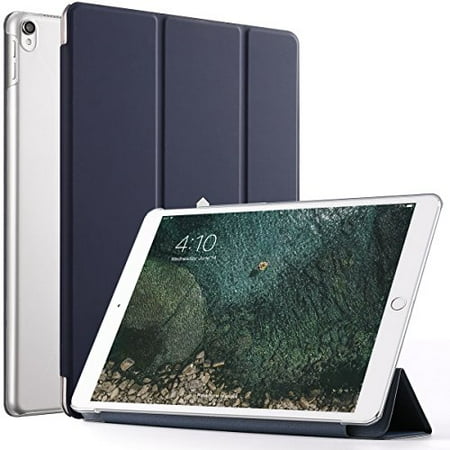 Poetic Slimline iPad Pro 10.5 Smart Cover Case SlimShell Slim-Fit Trifold Cover Stand Folio Case with Auto Wake/Sleep for Apple iPad Pro 10.5 Navy (Best Ipad Smart Case)