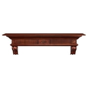 Pearl Mantels Devonshire Traditional Premium Wood Mantel Shelf, Lightly Distressed Cherry Finish, 60"L & 9"D, Versatile Hanging Choices, with or without Corbels (Included)