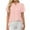 Pink, variant on ShiShine Womens Dressy Blouses V Neck Short Sleeve Shirts 2025 Fall Casual Business Office Work Tops