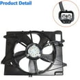 thumbnail image 3 of Radiator Cooling Fan 25380C2000 HY3115151 Fit for 2015 2016 2017 Hyundai Sonata 2.4L, 3 of 5