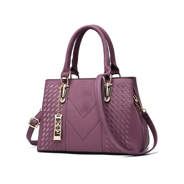 Bolso de hombro Sonducket de PU para mujer bandolera gran capacidad color púrpura