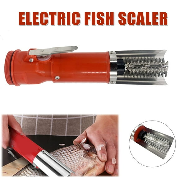 TABODD Electric Fish Scaler Remover Waterproof Cordless Fish Cleaner Descaler Stainless Steel