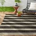 thumbnail image 2 of Nicole Miller New York Patio Country Charlotte Modern Striped Indoor/Outdoor Area Rug, Black/Grey, 5'2"x7'2", 2 of 9
