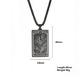 thumbnail image 4 of TEAMER Skeleton Tarot Card Necklace Stainless Steel Amulet Marigold Tarot Card Major Arcana Necklaces for Women Men, 4 of 4