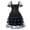 Black Blue, variant on Corset Bustiers 2 Pieces Tops Set with Sleeves floral Lace trim Straps Plus Size burlesque Black Blue XL