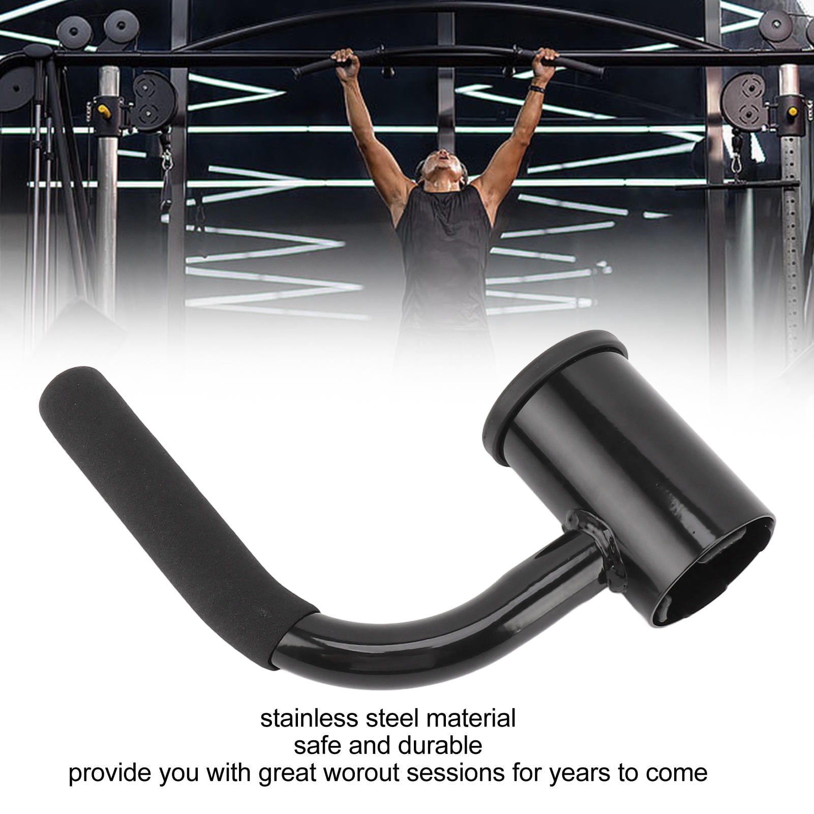 Yajisi T Bar Row Handle, Stainless Steel Single Arm Barbell Row Grip for Core & Back Muscles, Home Gym Attachment