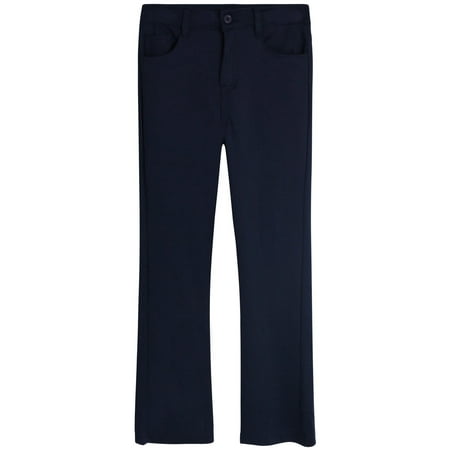 Beverly Hills Polo Club Girls' School Uniform Ponte Pants - 5 Pocket Wide Leg Flare Pants for Girls, 4-16