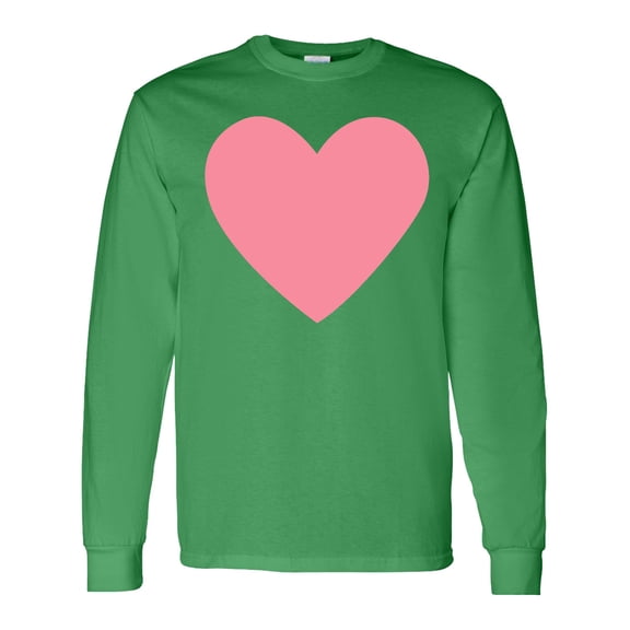 Inktastic Pink Valentine's Day Heart Long Sleeve T-Shirt