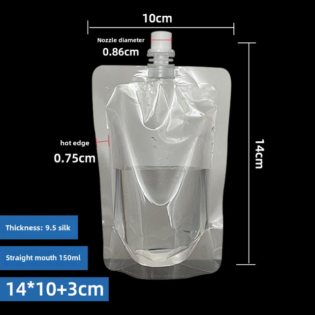 Bolsa de boca de succión autoportante transparente Bolsa de leche de soja para sopa de ciruelas Bolsa de medicina china Bolsa de bebidas de grado alimenticio para jugo de fruta Bolsa de cerveza para