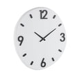 thumbnail image 6 of DecMode 24" White Wood Round Wall Clock with Black Hands and Numbers, 6 of 9