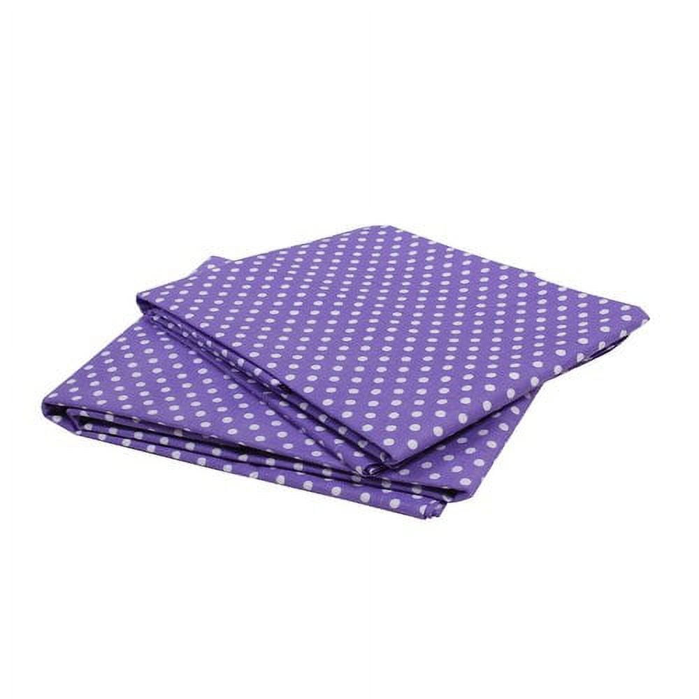 Bacati - MixNMatch Pin Dots Crib/Toddler Bed Sheets 100% Cotton Percale, Orange, 2-Pack