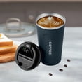 thumbnail image 1 of Termo vacío, vaso térmico con temperatura, botella agua portátil con aislamiento, café para café, bebidas calientes y frías, 380 ml, 1 of 8