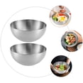thumbnail image 3 of 2 Pcs Bol de Rangement en Acier Inoxydable pour Riz Bol à Salade Bol à Nouilles Bol à Légumes, 3 of 8