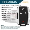 thumbnail image 2 of AKS KEYS Keyless Remote Fob for Chevrolet 2015 - 2021 4B - M3N32337100, 2 of 6