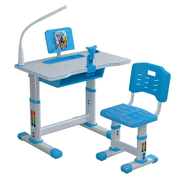 ZToonmas School Supplies Children'S Combined Study Table Plastic Work Table Can Be Raised and Lowered