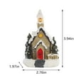 thumbnail image 3 of Snowy Christmas Village House with Warm White LED Lights - Battery Operated Resin Holiday Decoration, 3 of 7