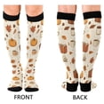 thumbnail image 4 of FORMRS Womens Knee High Socks Casual Long Thick Travel Daily Wear, 1 Pair, Fall Beige Pumpkin, 4 of 6
