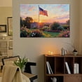thumbnail image 2 of American Flag Canvas Wall Art - 4th of July Patriotic Canvas Print, Vintage Landscape Artwork Rustic Oil Paintings for Living Room Bedroom Study Home Office Decor, Gifts for man, 2 of 7