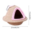 thumbnail image 3 of Nido de Peluche Colgante para Loros y Aves Pequeñas: Acogedora Casita para Dormir con Diseño de Hamaca Tejida a Mano para Jaula, Refugio Interior de Tela Suave para Descansar., 3 of 6