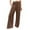2-1-Brown, variant on SELONE Palazzo Pants for Women Plus Size Dressy Lounge Pants Cotton Linen Wide Leg Elastic Waist Full Length Trouser Loose Casual Long Beach Pants Solid Yellow S Tall Breathable Summer Clothes