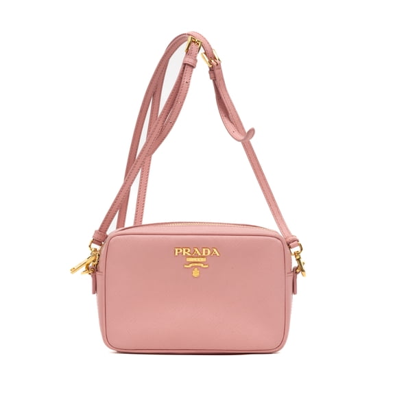 Pre-Owned Prada Pink Camera Crossbody Bag Mini Shoulder Bag Saffiano Calfskin Leather
