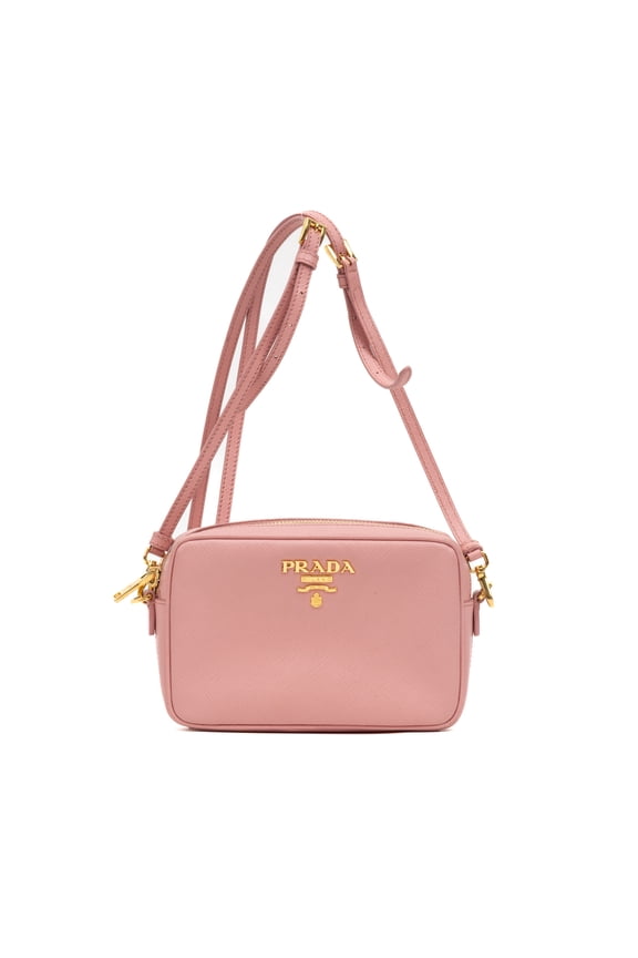 Pre-Owned Prada Pink Camera Crossbody Bag Mini Shoulder Bag Saffiano Calfskin Leather