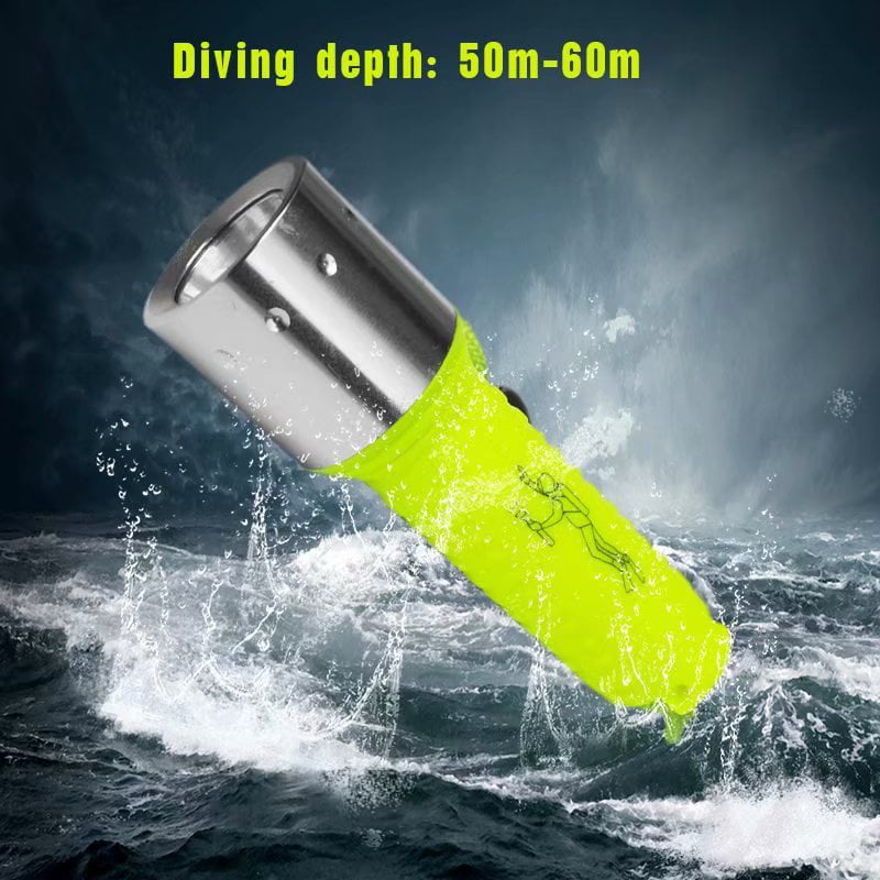CREE 2000LM XM-L T6 LED Scuba Diving Flashlight Torch Underwater 60M Waterproof 