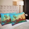 thumbnail image 2 of MKHERT Uk London Westminster Bridge Pillowcase Pillow Protector Cushion Cover 20x30 inch,Set of 2, 2 of 2