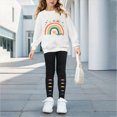 thumbnail image 2 of HCNTES Baby Girl Winter Clothes Girls Outfits Cute Printed Crew Neck Long Sleeve Hoodie And Leggings Clothing Set Regular Fit Matching Sets, 2 of 4