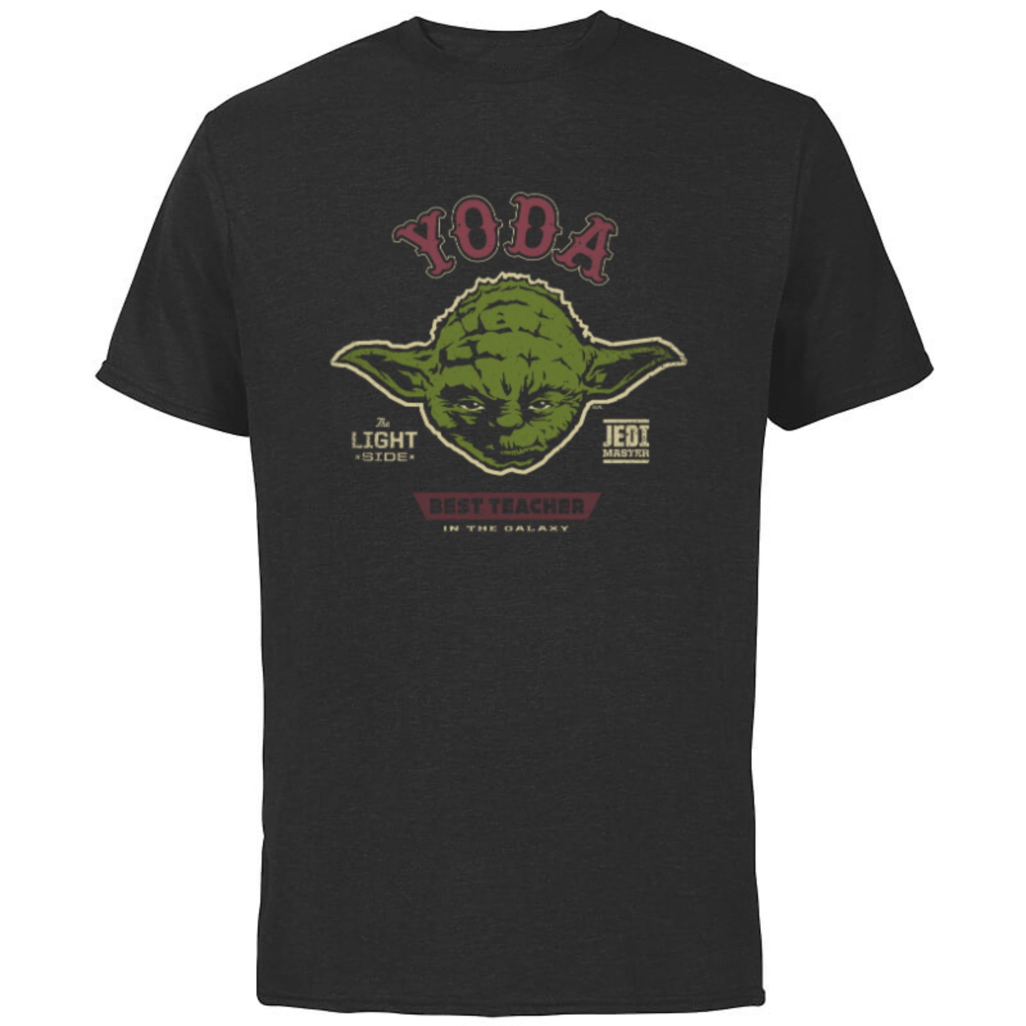 Star Wars Yoda Best Teacher in the Galaxy Teacher’s Day - Short Sleeve Cotton T-Shirt for Adults - Customized-Black