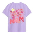 thumbnail image 5 of Gubotare Girls Top Girls' Short Sleeve Shirts Summer Cute Crewneck Blouse Tops (Light Purple,Size 7-8 Years), 5 of 6