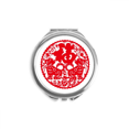 thumbnail image 1 of Chinese New Year Dog Paper Cutting Hand Compact Mirror Round Portable Pocket Glass, 1 of 3