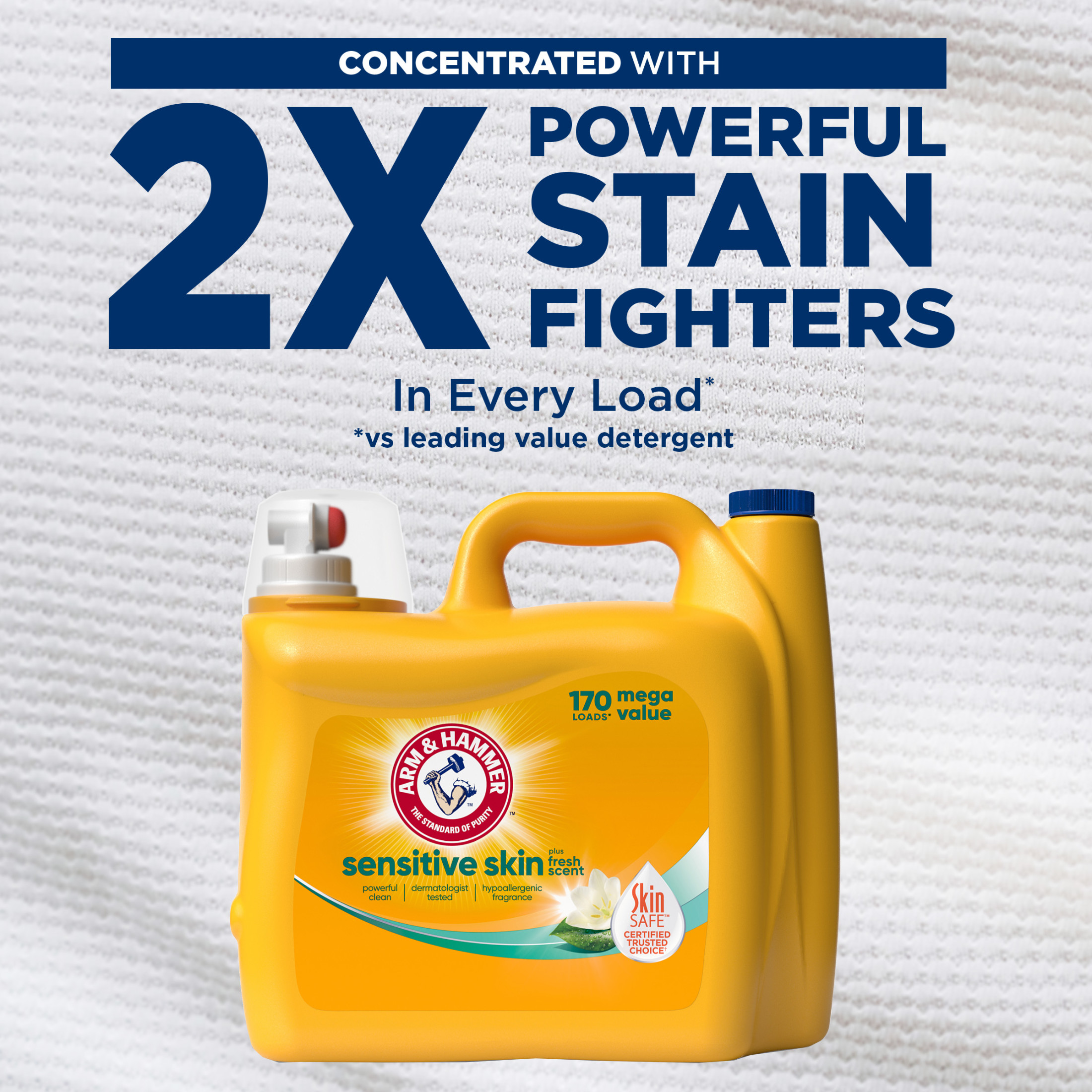 ARM & HAMMER Sensitive Skin Plus Fresh Scent Laundry Detergent photo 3