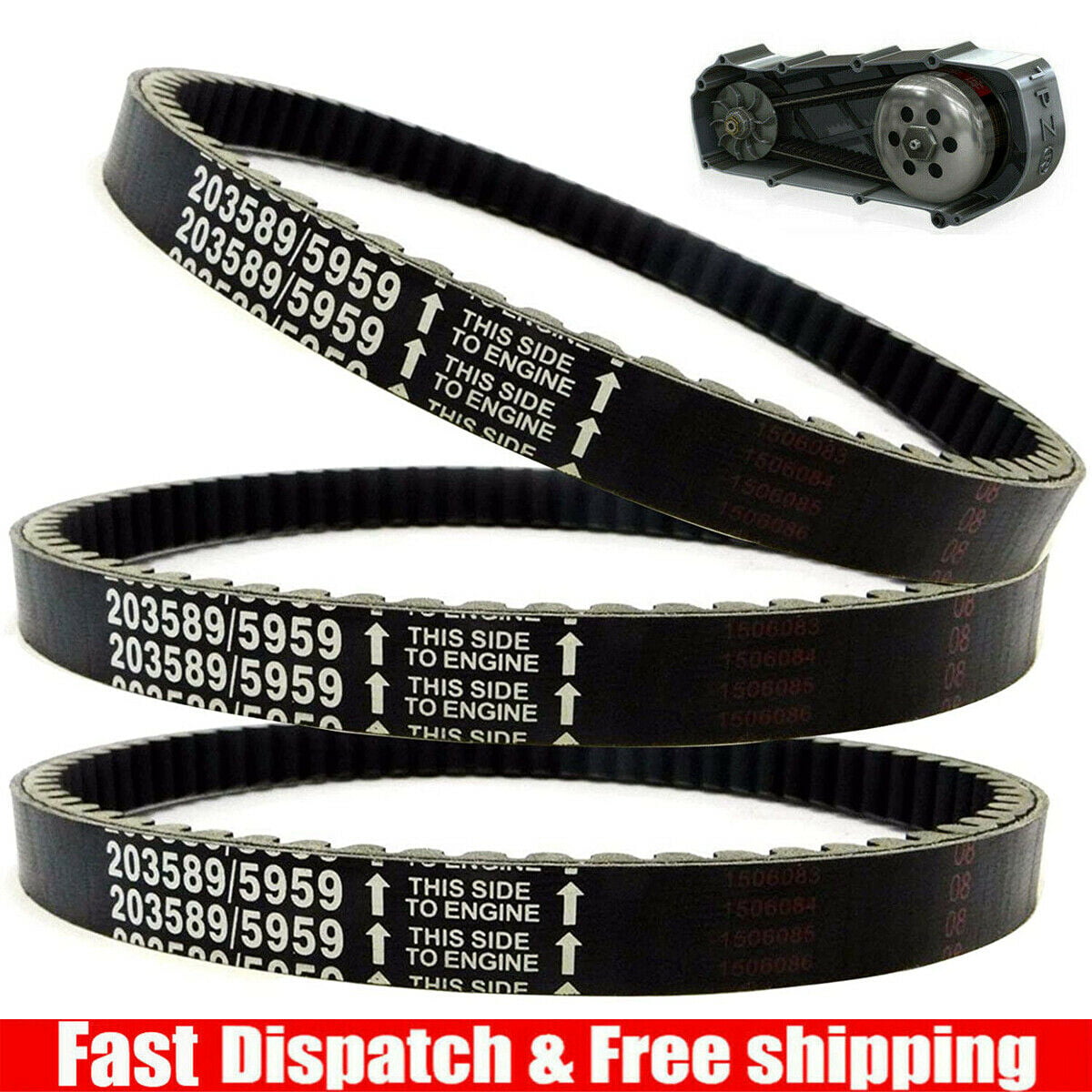 3x Rubber Go Kart Drive Belt 30 Series Replacement For Manco 5959 Comet 203589 
