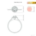 thumbnail image 5 of ANGARA Natural Classic Diamond Scalloped Halo Ring in 14K White Gold for Women (Size-5.2mm| Color-G| Clarity-VS2) | April Birthstone, Anniversary, Jewelry Gift for Women | Natural Diamond Ring, 5 of 9