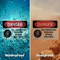 thumbnail image 6 of (2 Pack) Fall Protection Required Beyond OSHA Danger Sign 14 Inch X 10 Inch Indoor / Outdoor Rust-Free Aluminum Metal Signs for Workplace, Workshop, and Construction Site, Made in the, 6 of 8