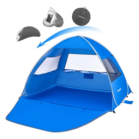 Blue 4-Person Nylon Dome Tent