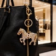 SmartBy Keychain 2026 Year of Horse Key Chain Shiny Rhinestone Horse ...