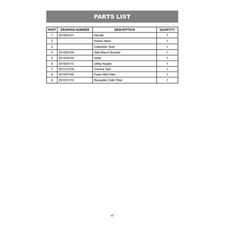 Hyper Tough 1.5 Gallon 2 Peak HP Poly Wet/Dry Vacuum, VH105 3502, New