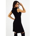 thumbnail image 2 of Vestido tejido cuello cascada Roman Fashion /Juvenil, 32162 (Negro) negro G, 2 of 6