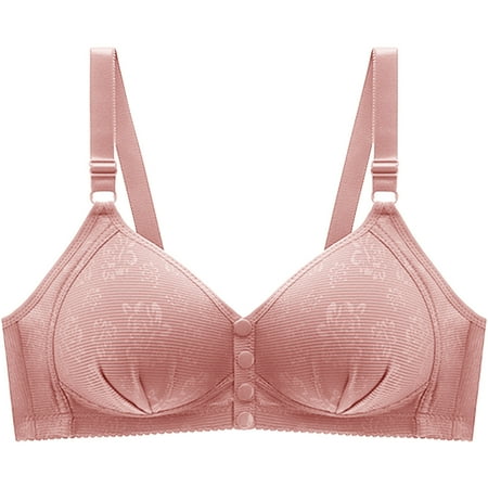 Womens Lace Bralettes Lightly Lined Bra Feature V-Neck Demi & Balconette Bra Style W-421 Hook and Eye Closure Wireless Everyday Bra Pinks 95