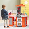 thumbnail image 3 of Costway Play Kitchen Set 67 PCS Kitchen Toy For Kids W/Food &Realistic Lights & Sounds, 3 of 10