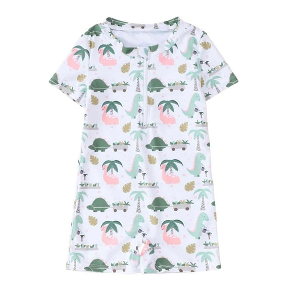 Toddler Bathing Suit Boy Toddler Swimsuit With Cartoon Print Beach Pool Summer Water Play Rash Guard Baby Boy Swimsuit Pink 6 Months-12 Months