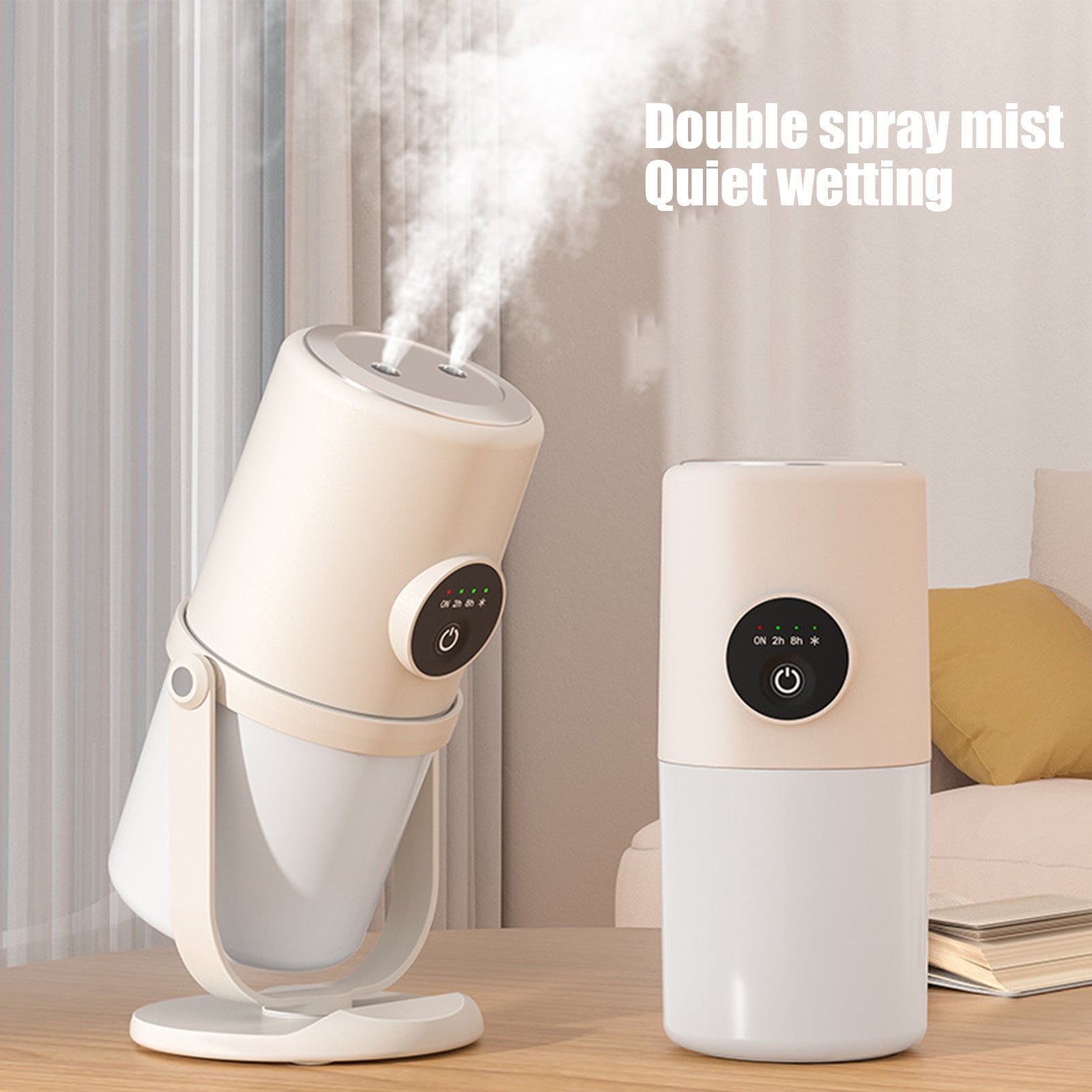 Humidifiers for Bedroom Large Room, Cool Mist Humidifiers for Home Nursery, 28dB Quiet, 280mL Water Tank, Easy to Clean, USB Charging, High-Frequency Atomization, with Manual