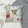 thumbnail image 2 of GOSMITH  Spring Floral Throw Pillow Covers Garden Flowers Birds Decorative Pillows Soft Outdoor Cushion Cases for Couch Sofa Bed Home Decor White, 2 of 5