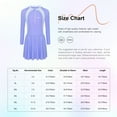 thumbnail image 7 of renvena Kids Girls One Piece Rash Guard Swimsuit Long Sleeve Swim Dress UPF 50+ Beachwear Bathing Suit Purple XL, 7 of 7